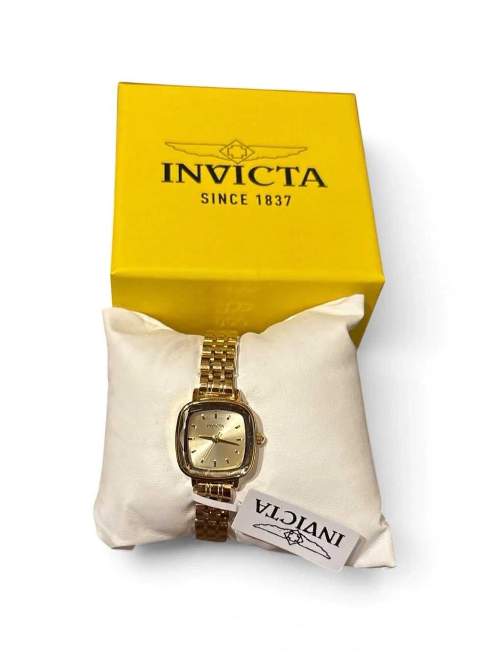 Invicta Wildflower Gold Square Dial Bracelet Watch NWT